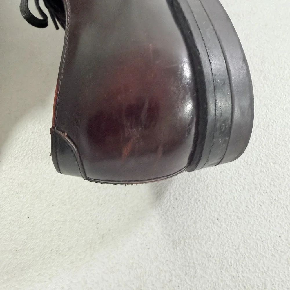 Vintage Velvet-EEZ‎ Mens Brown Leather Derby Dress Shoes Goodyear Size 8.5 D USA